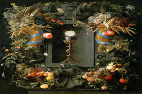 (Jan Davidsz. de Heem (1606-1683 or 1684) -- Chalice and Host with Garlands)GH
