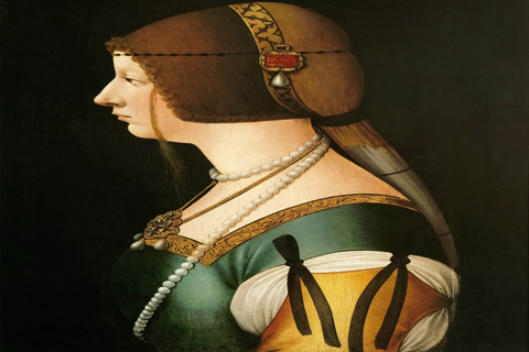 (Giovanni AMrogio de Predis (c. 1455-after 1508) -- Bianca Maria Sforza )
