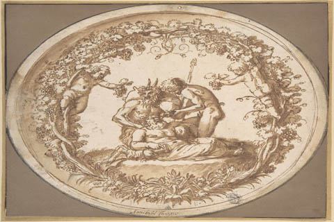 (Annibale Carracci The Drunken SiIenus Design for the Tazza Farnese)