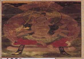 民国 布地西藏佛像画
