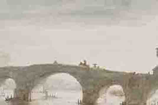 《横跨卢瓦尔河的昂布瓦兹桥》-赫尔曼·杜默尔·兰伯特(Doomer Lambert Harmensz - Bridge Across the Loire at Amboise)